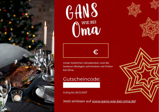 Wertgutschein von Gans wie bei Oma